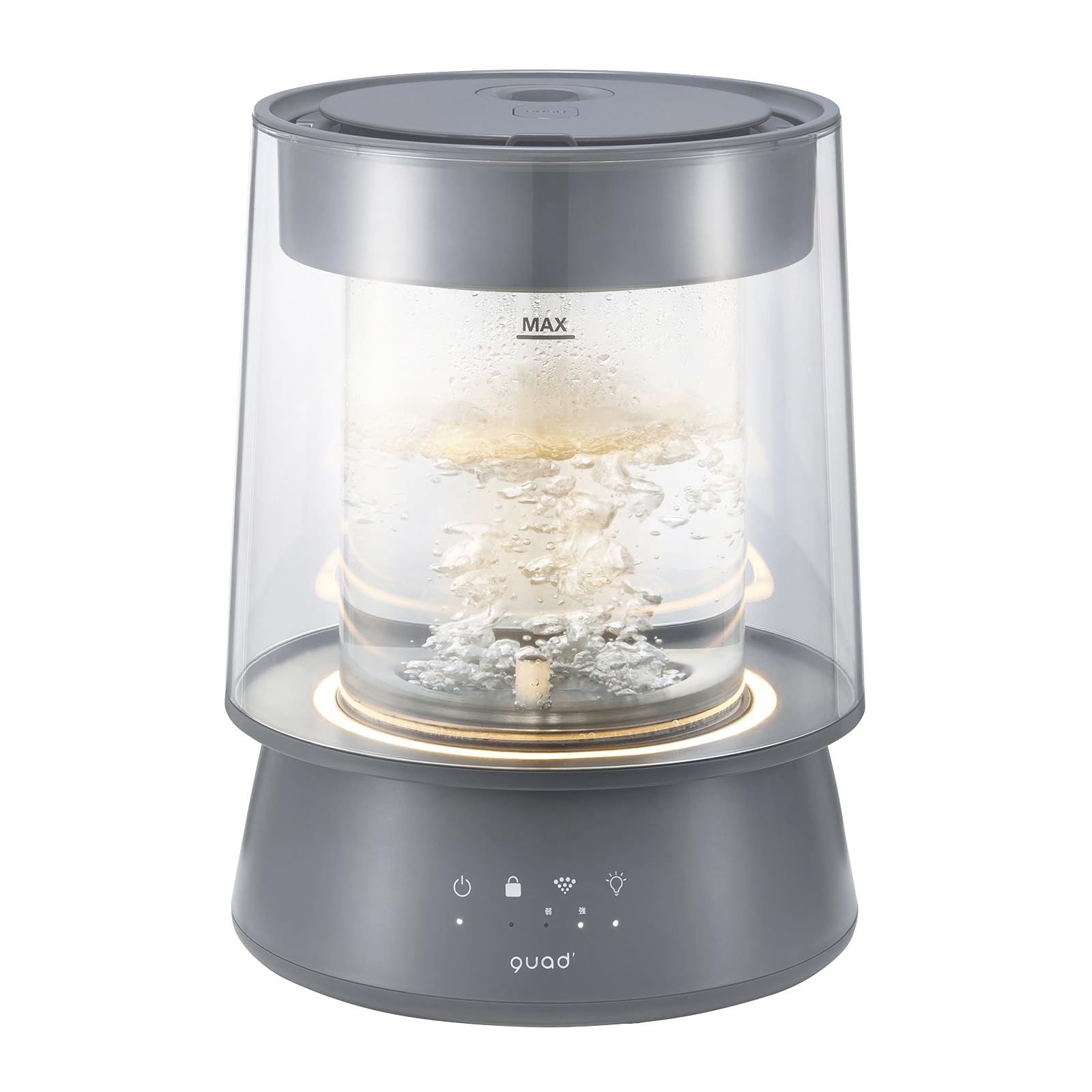 Amazon.co.jp: QUADS(クワッズ) ガラススチーム加湿器 蒸気式 17畳対応