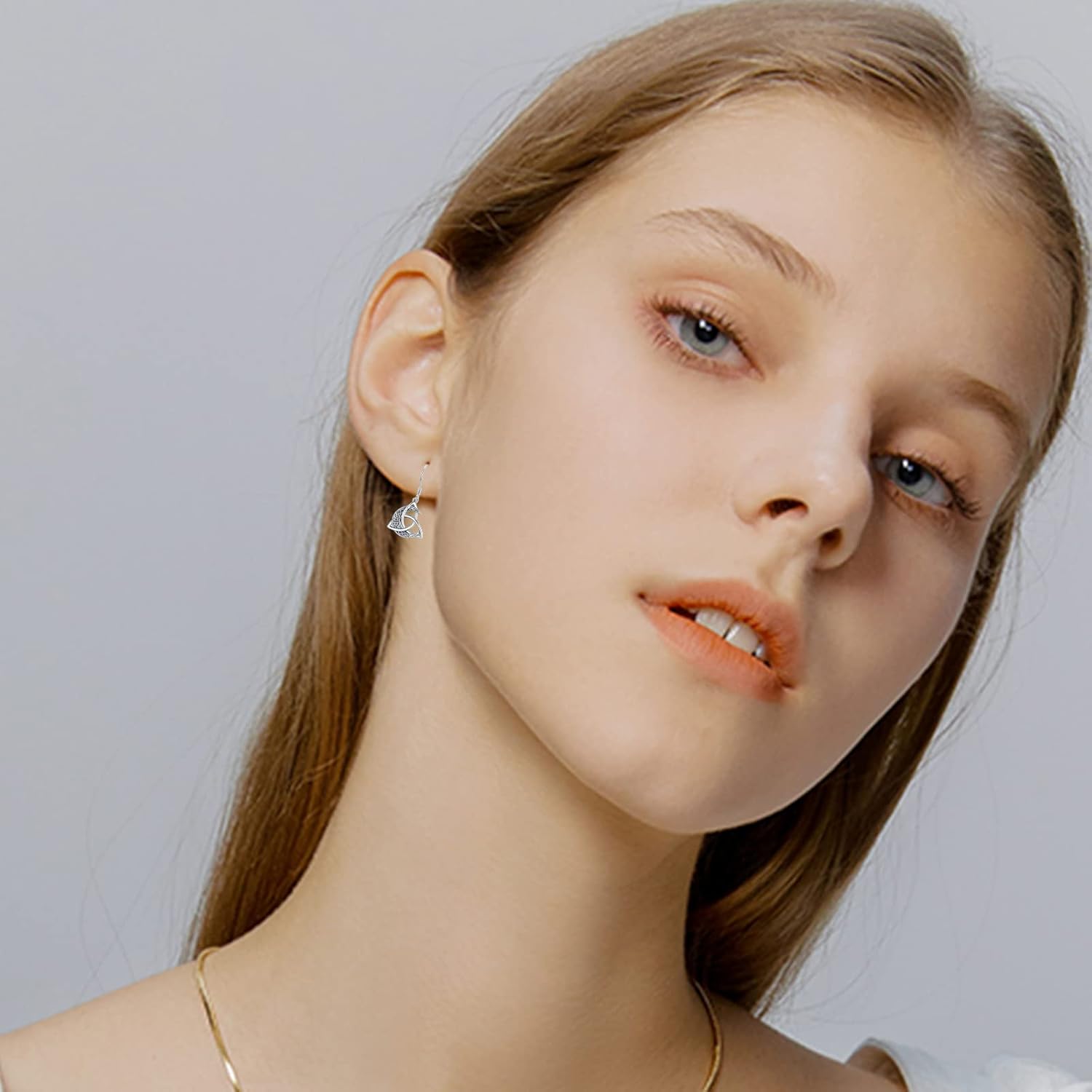 Celtic Knot Sterling Silver Crescent Moon Drop Dangle Earrings - Irish Celtic Moon Jewelry for Women - Image 5