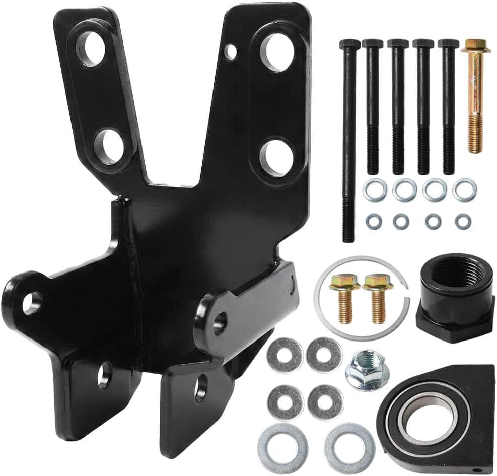 Front Track Bar & Sector Shaft Brace Kit - Compatible with 2018-2023 Jeep Wrangler JL 2/4 Door, Steering Support & Frame Side Mount Reinforcement