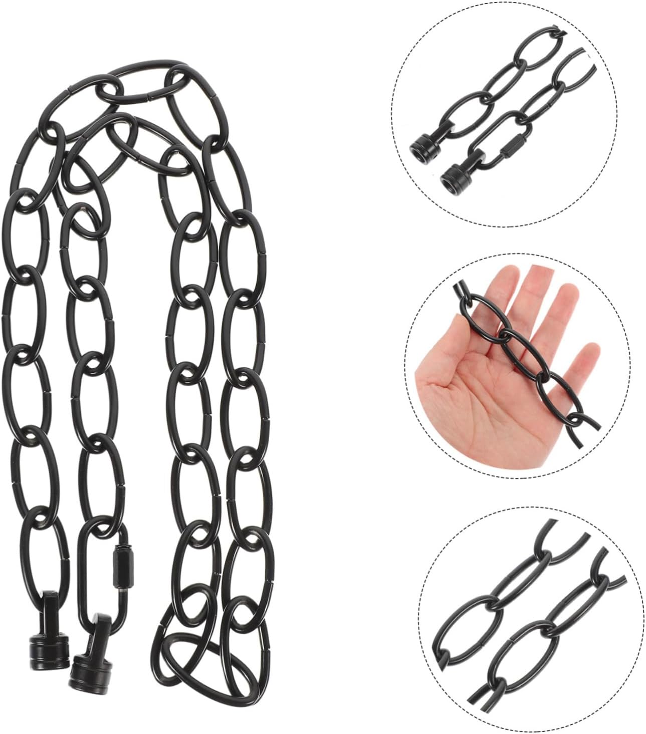 Chandelier Chain Extension Locking Clasp Hanging Chain for Pendant Light Fixtures for Projects and Home Balcony Garden Room Style