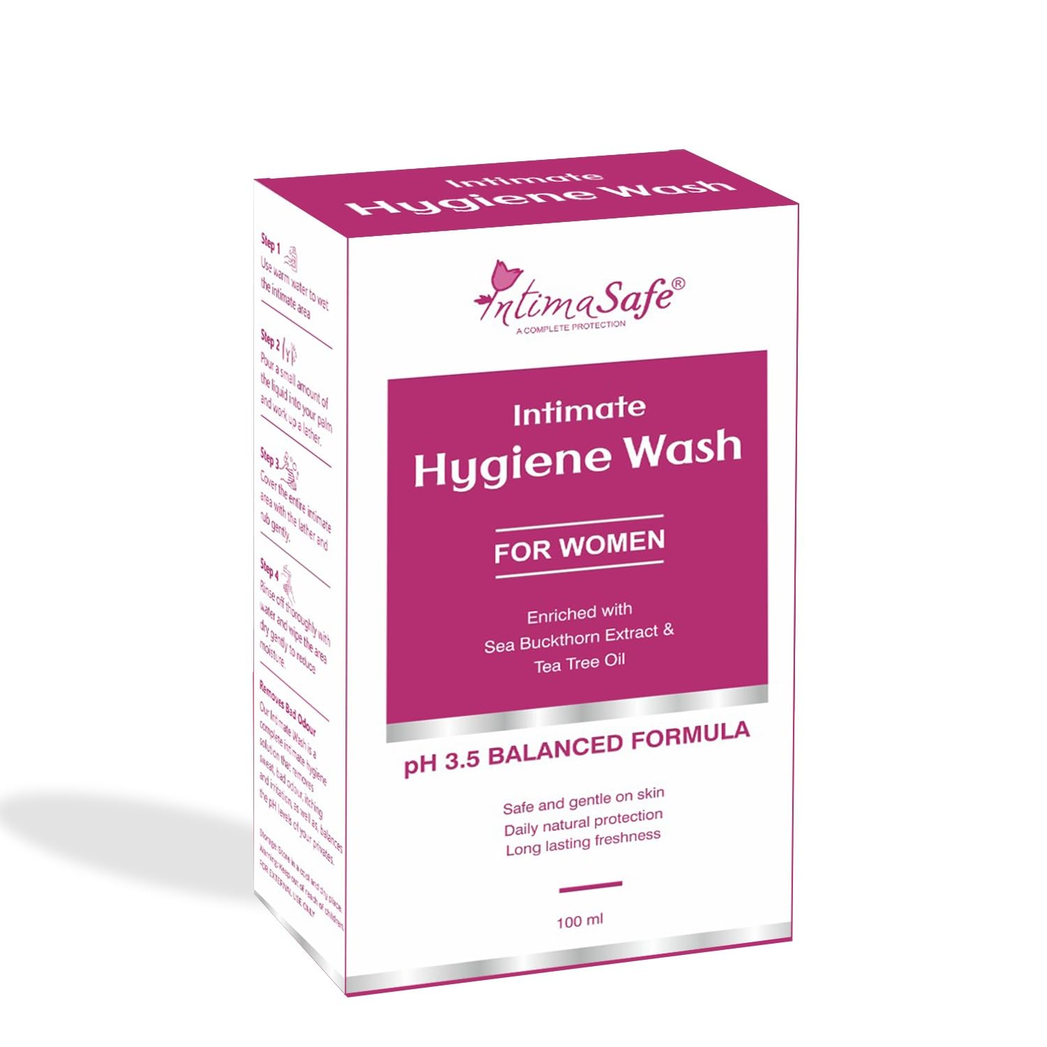 Intimate Hygiene Wash for Women, pH 3.5 Balanced Formula, 100 ml
