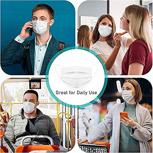 Image of MEELANA Non Woven Fabric 3 Ply Disposable Surgical Mask for Men Women with adjustable nose pin Reusable (Pack of 100) Breathable Masks