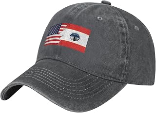 Flag of Tempe, Arizona (1971-1987) and America Baseball Cap for Men Women Hats Cotton Vintage Low Profile Golf Dad Hat
