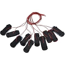 10 Pieces 187 HO Scale Illuminated Model Cars with Wires, 45x16x11mm