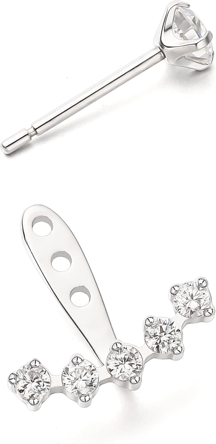 Limerencia F136 Hypoallergenic Pure Titanium Earrings for Women, G23 Implant Grade 5A Cubic Zirconia Open Hoops, Cartilage Stud Earrings Trendy Jewelry for Sensitive Ears - Image 9