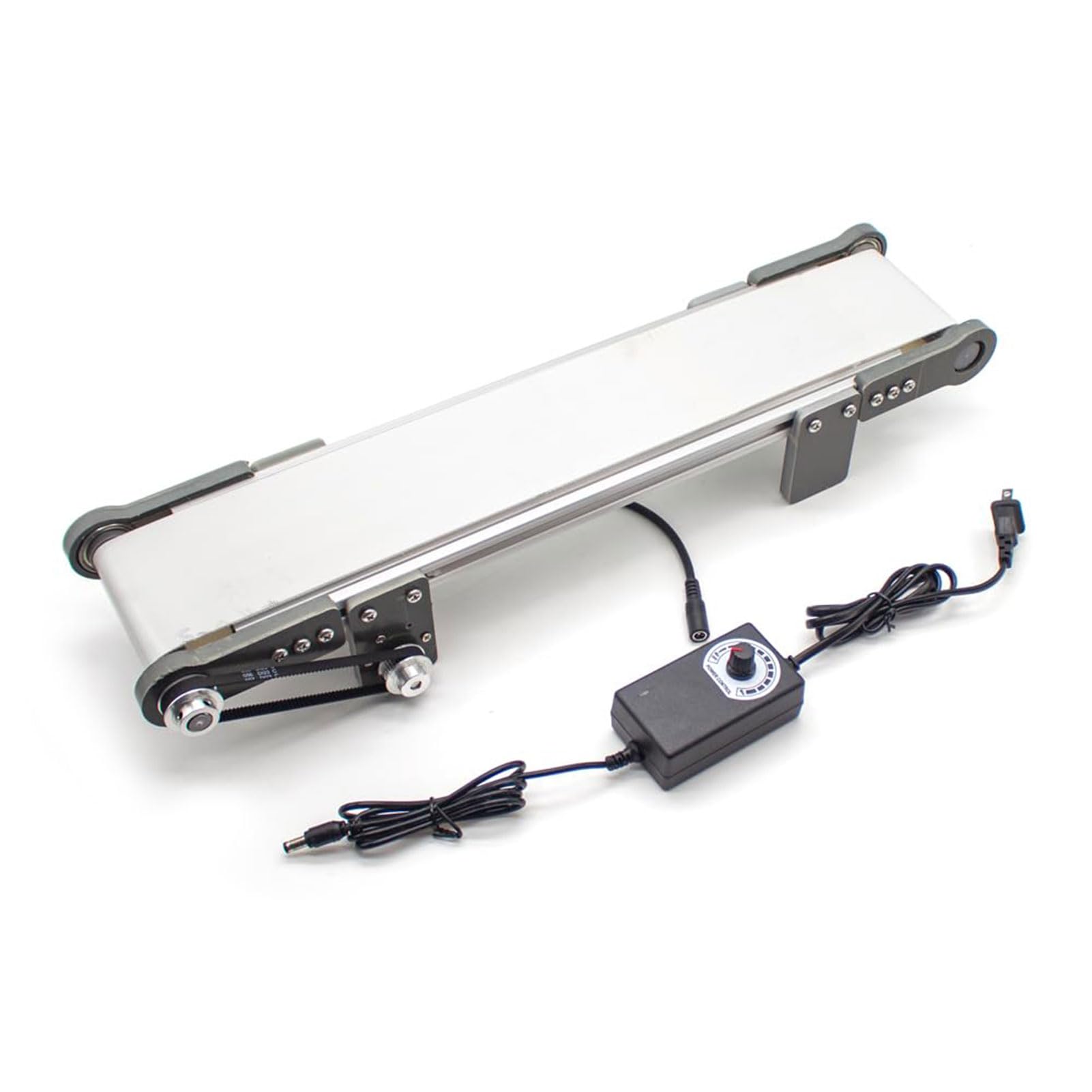 Mini Cinta transportadora eléctrica de Escritorio de 10 x 50 cm Dispositivo de Experimento de fricción con Modelo de Ascensor para Hacer uno Mismo Velocidad Ajustable de 0 a 116 RPM
