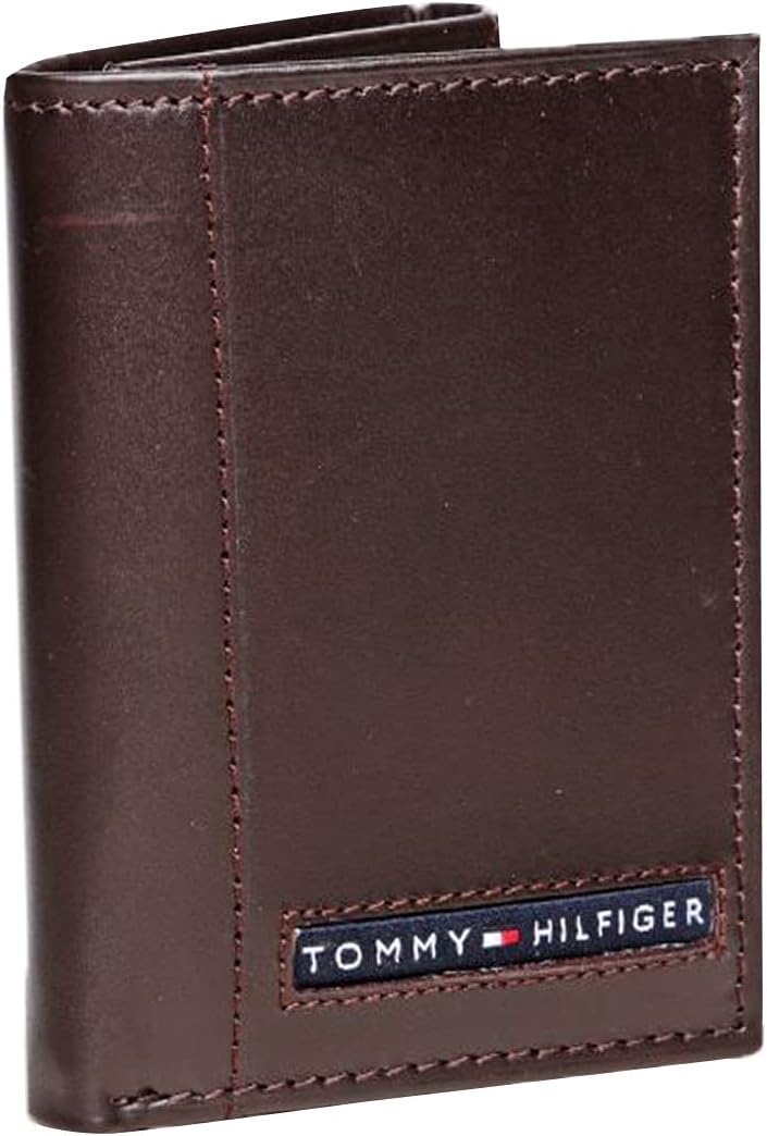 Tommy Hilfiger Men's Polished Lamb Trifold Credit Card Wallet