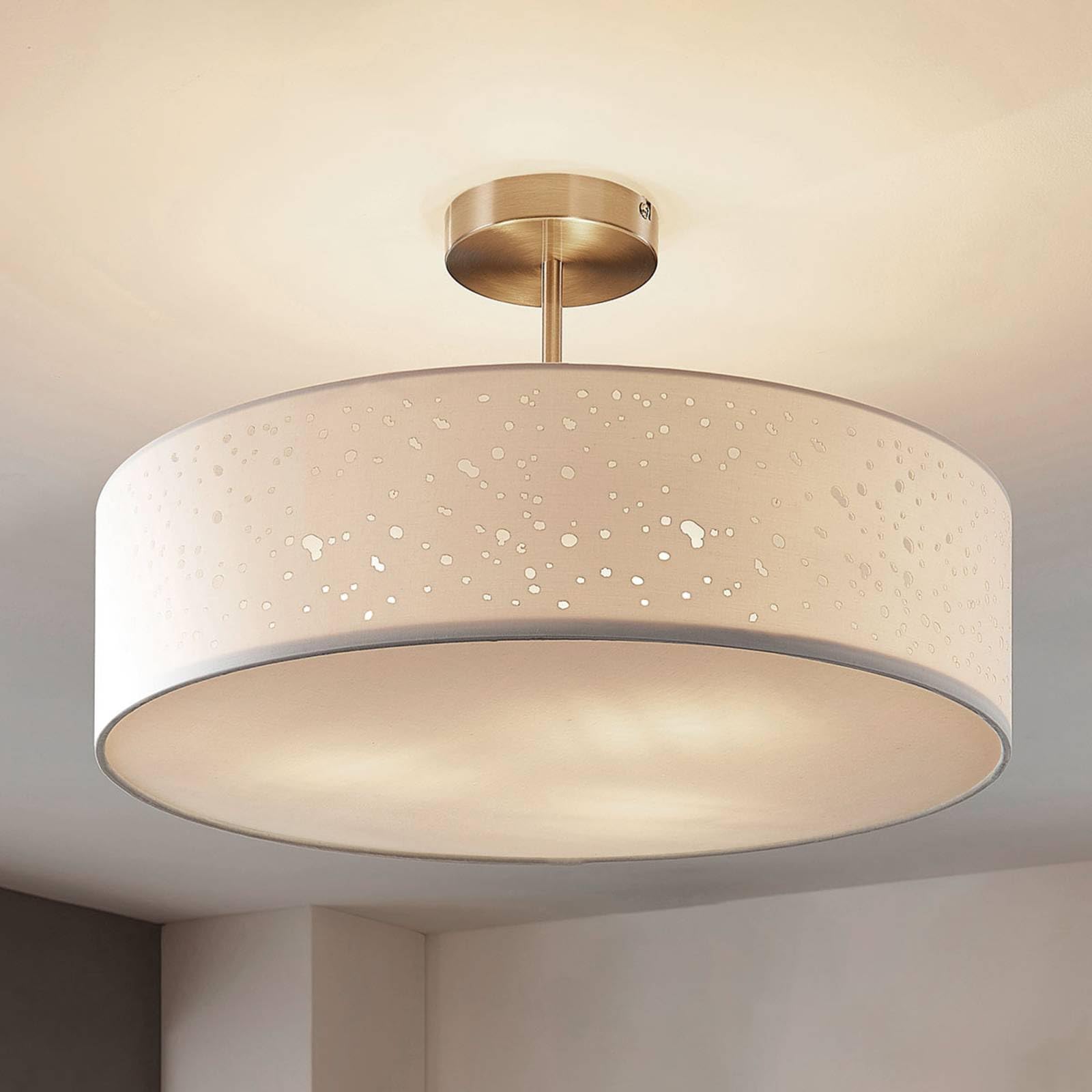Lindby Plafoniera In Tessuto Multicolore - Lampada Da Soffitto Dimmerabile Per Soggiorno, Sala Da Pranzo E Camera Da Letto