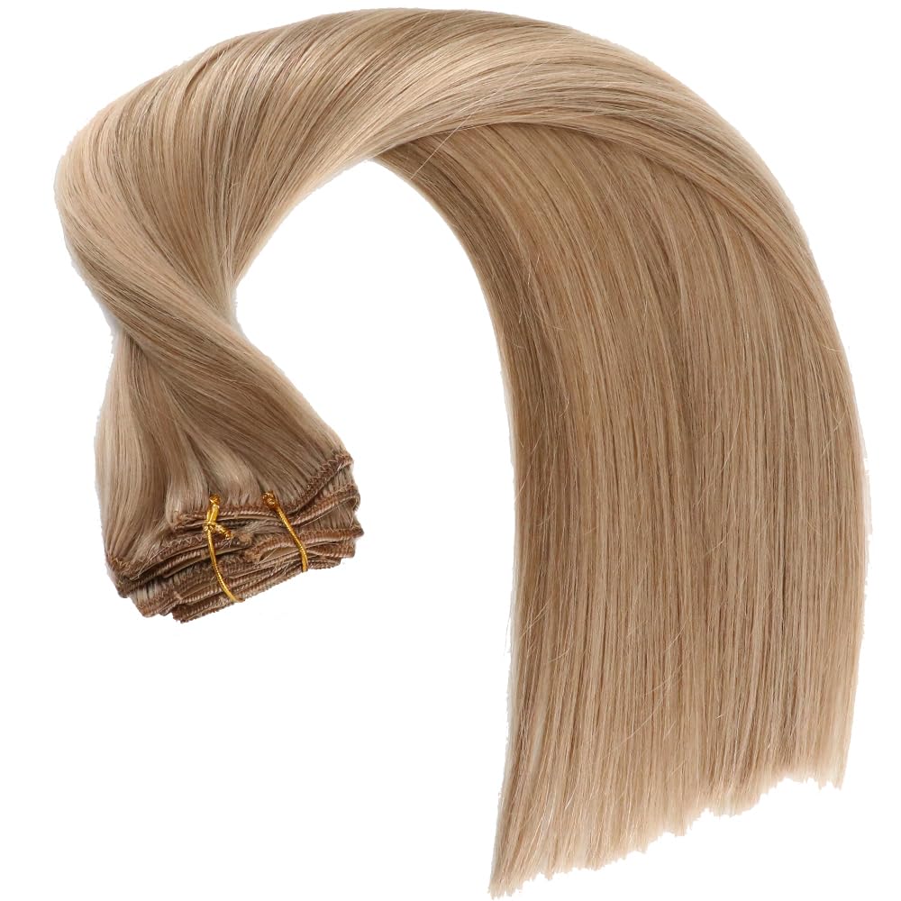 Real Remy Human Hair Clip In Hair Extensions 24 Inch 120G 7pcs Piano Color #CA Silky Soft Long Lasting Human Hair Extensions