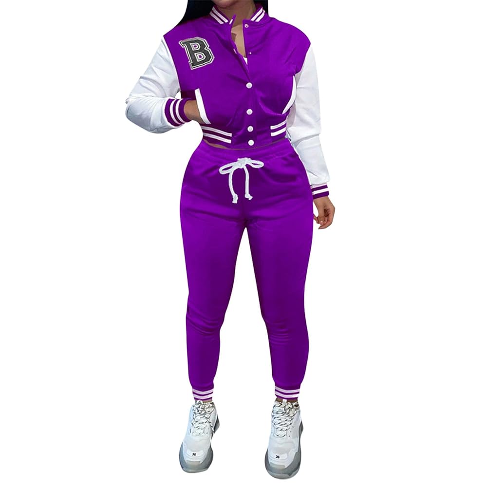 Traje Deportivo Missufe Mujer 2 Piezas - Top Corto Y Pantalón Ancho, Poliéster/viscosa, Con Bolsillos