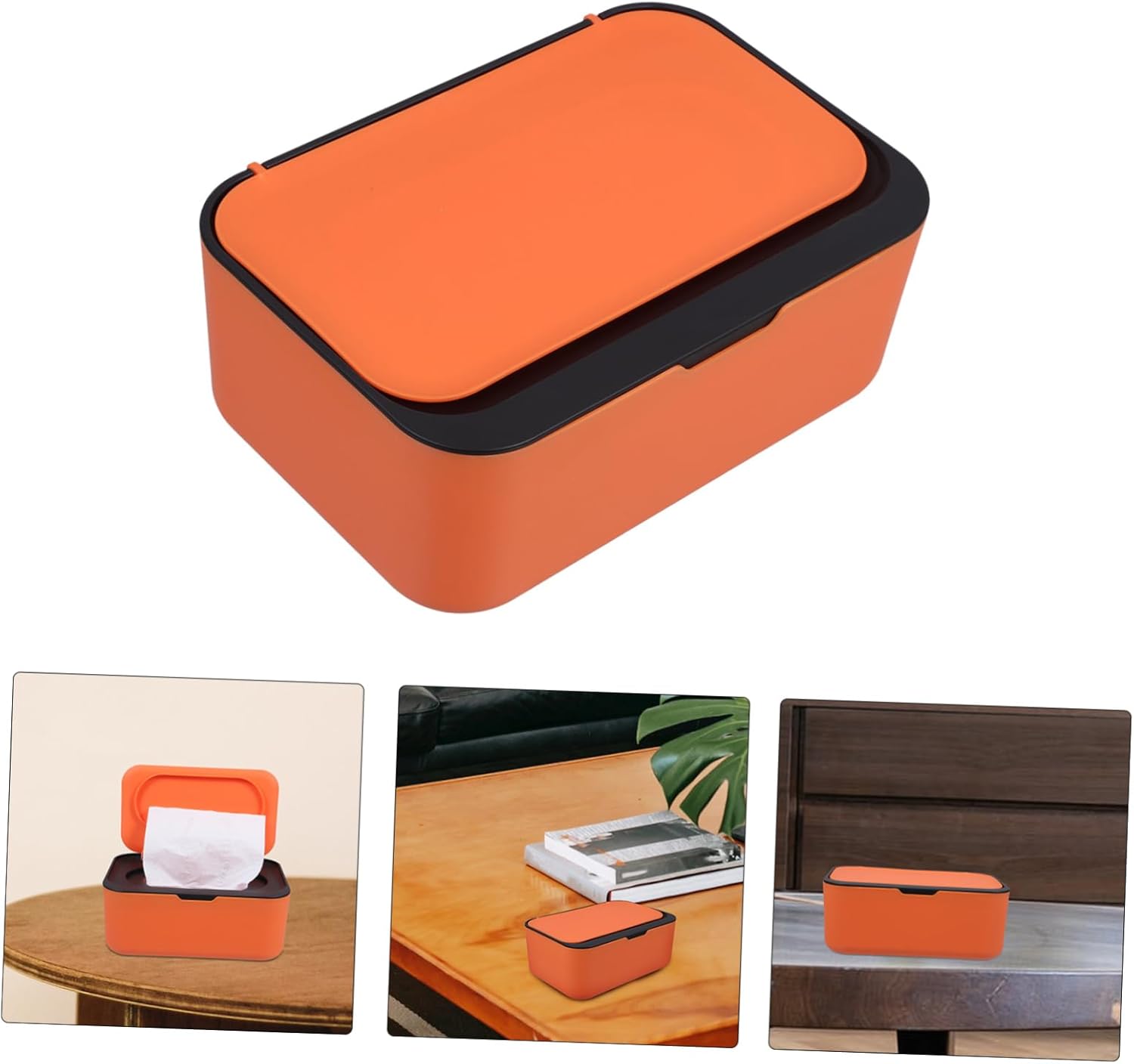Ciieeo Portable Wipe Holder Lid Rectangle Tissue Box Cover for Diaper Wipes Refillable Wet Tissue Storage Case for Home Travel and Baby Care