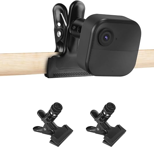 ALERTCAM 2Pack Clip Clamp Mount for Blink Outdoor 2K+ / Outdoor 4 (4th Gen)/ (3rd Gen), Blink XT / XT2, Blink Mini/Mini 2, Metal Clip Holder to Attach Your Camera Anywhere with No Tools