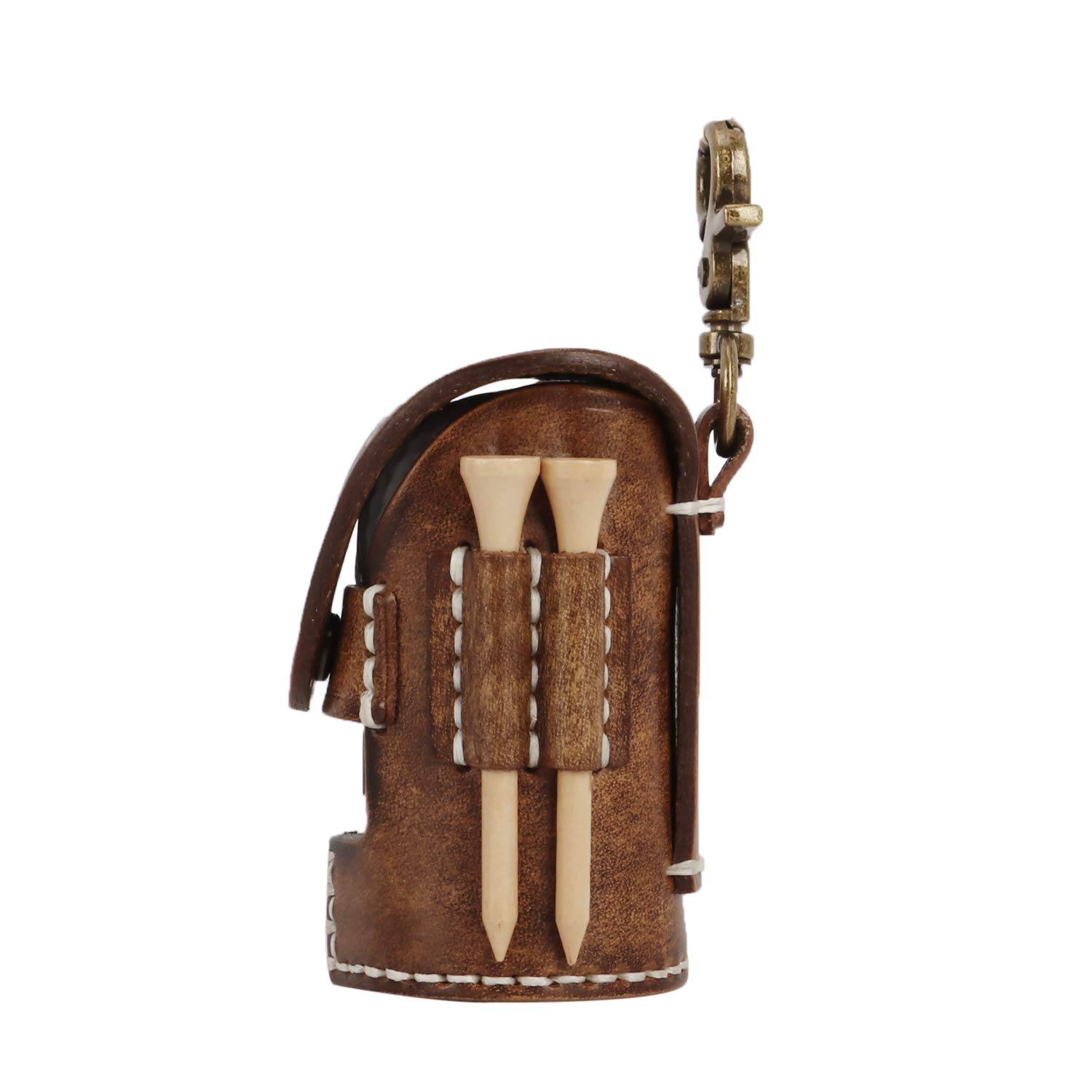 Mini borsa porta palline da golf in pelle vintage classico