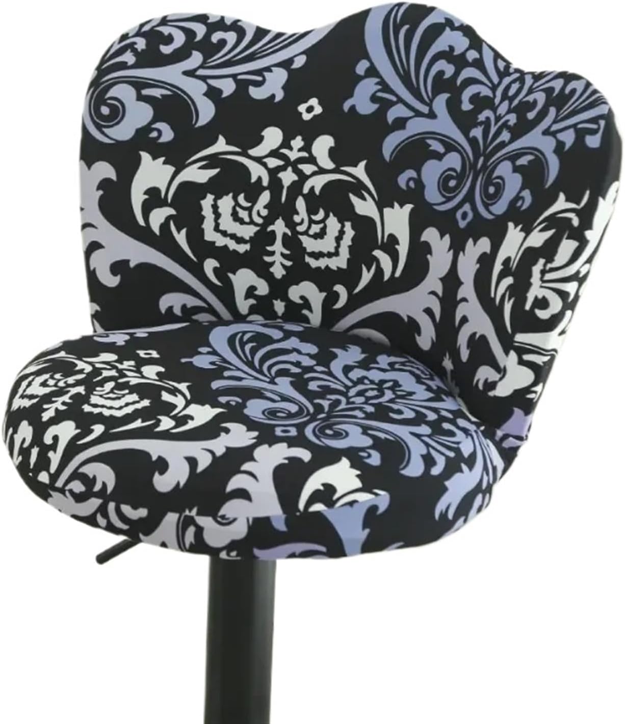 Printing Bar Stools Cover，Stretch Bar Stool Chair Slipcovers with Petal Backs ，Swivel Chair Slipcovers with Back，Removable Seat Protector Case for Living Room，Kitchen Island(Blue22,4pcs)