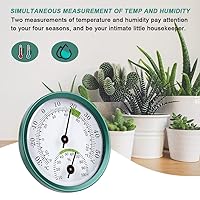 Vista 4 de Termómetro de acero inoxidable 2 en 1, higrómetro, medición automática, termómetro de humedad, mini termómetro de habitación para sala de estar