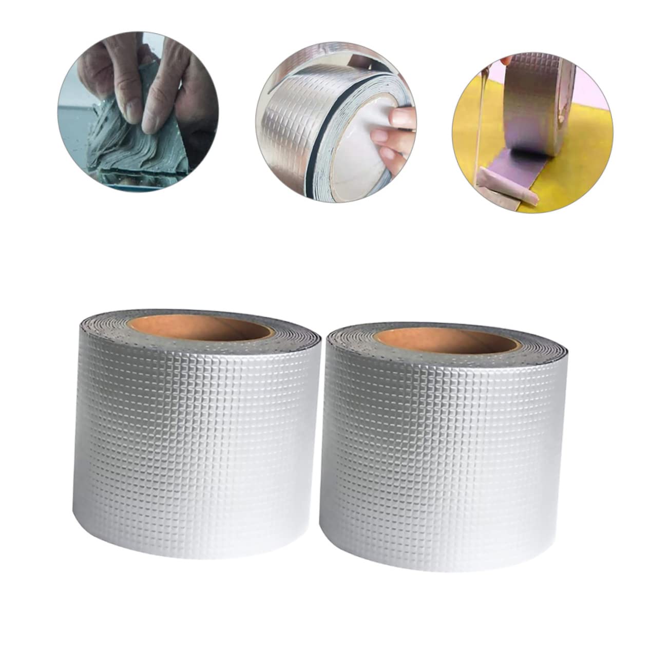 2 rolki materiałów naprawczych stop butylu do ponownego przeciekania aluminiowa taśma uszczelniająca do rurociągów, okno dachowe, uszczelnienie przemysłowe, taśmy do drzwi wydechowych, rura, kanał
