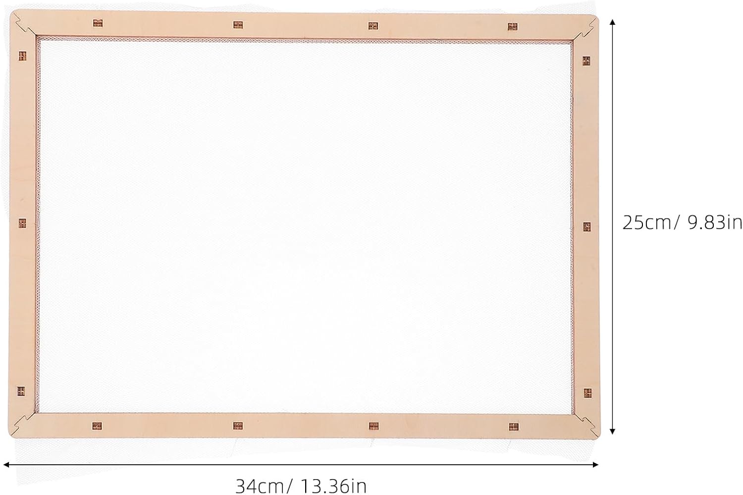 Gadpiparty Wooden Papermaking Mold with Mesh Screen DIY Deckle Frame for Paper Crafts and Handmade Dried Flower Decoration Supplies