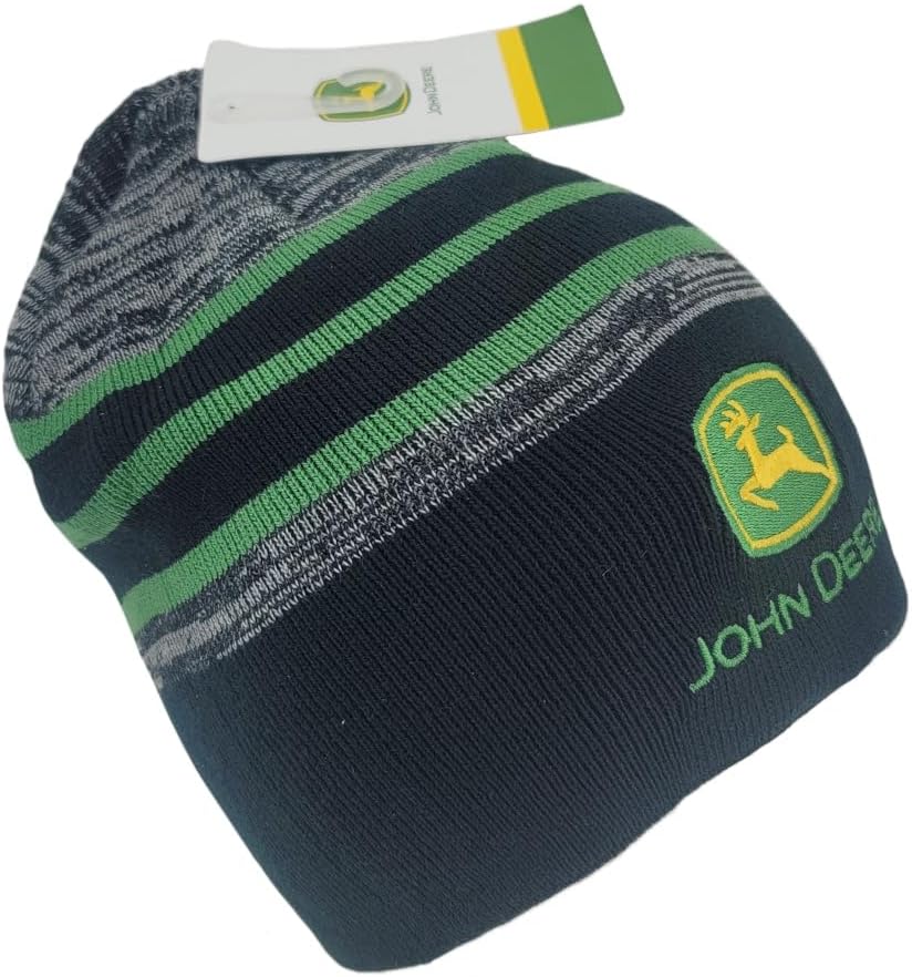 John Deere Green Striped Beanie - LP83156