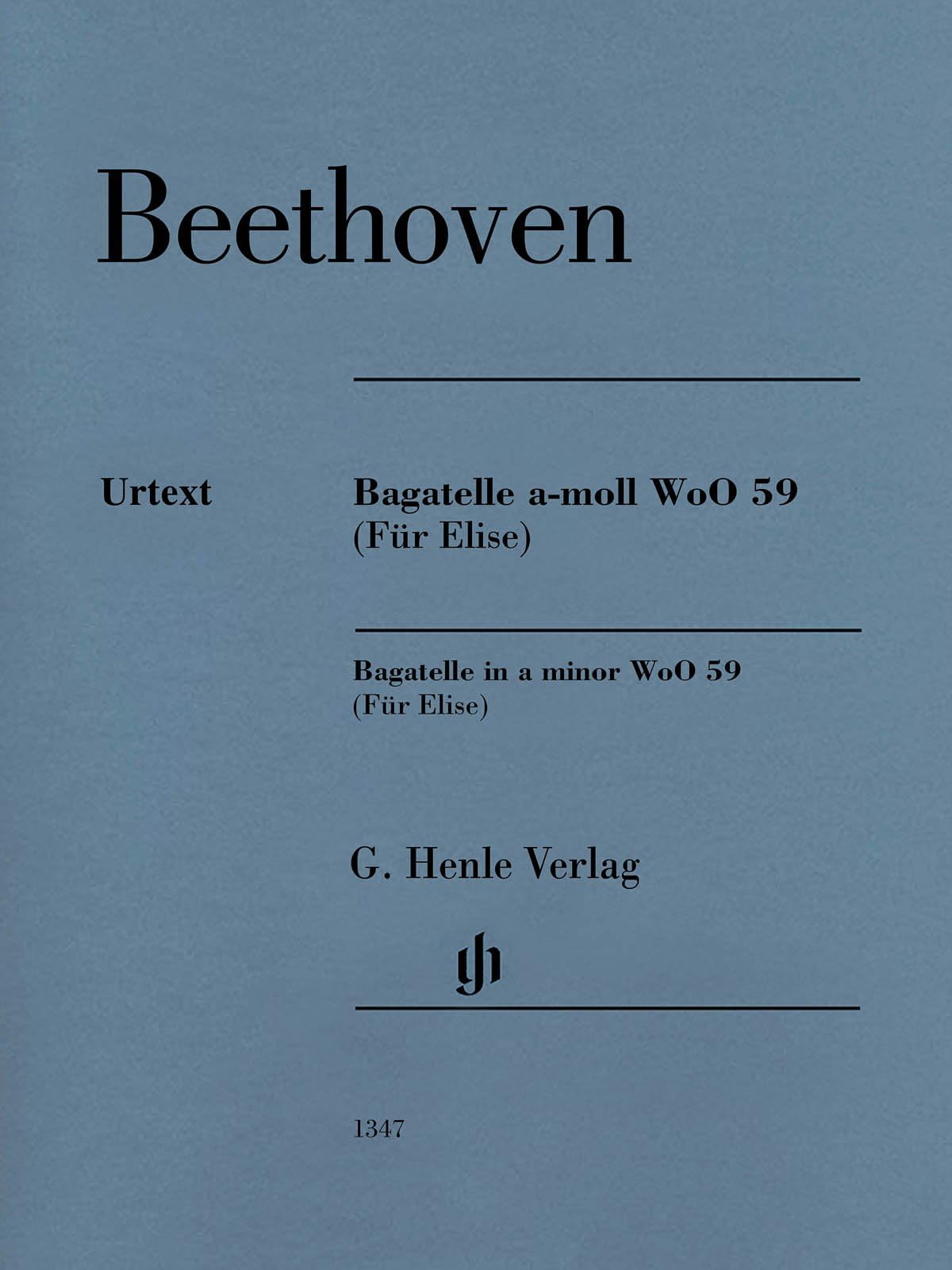 Bagatelle In A Minor Woo 59 (Fur Elise) Piano Solo Revised Edition