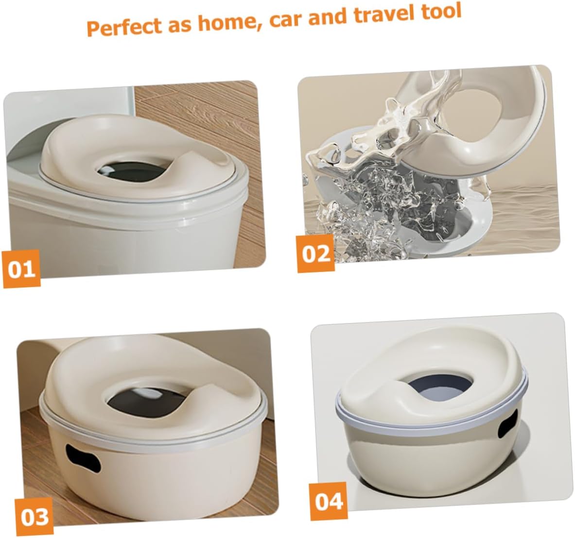POPETPOP 3-in-1 Baby Potty Training Toilet Seat Portable Toddler Toilet Anti-Slip Design Suitable for Boys and Girls for Home and Travel