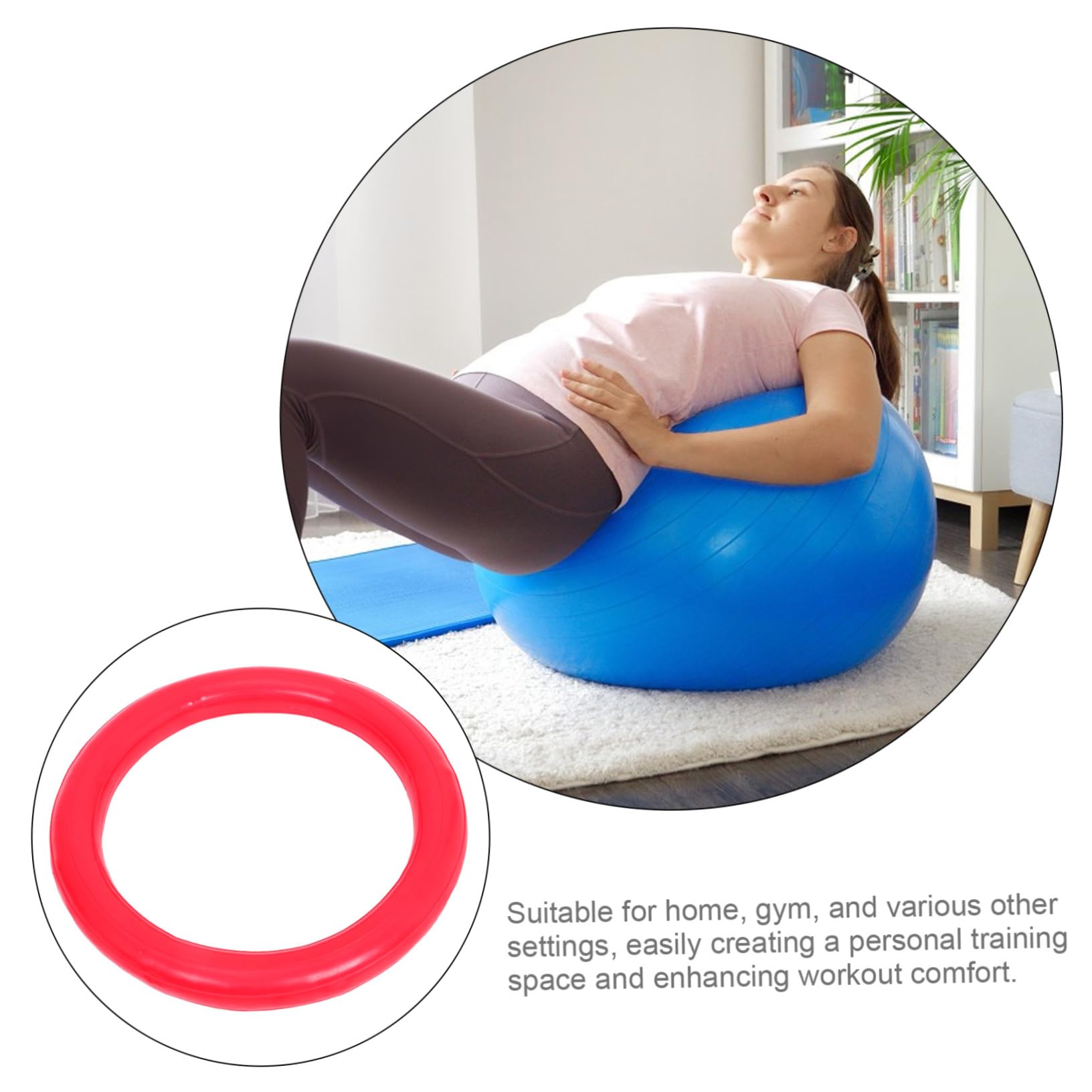 Didiseaon Base de Estabilidad para Bola de Yoga de PVC Antiexplosión para Gimnasio y Entrenamiento Casa Soporte Duradero y Preciso para Ejercicio