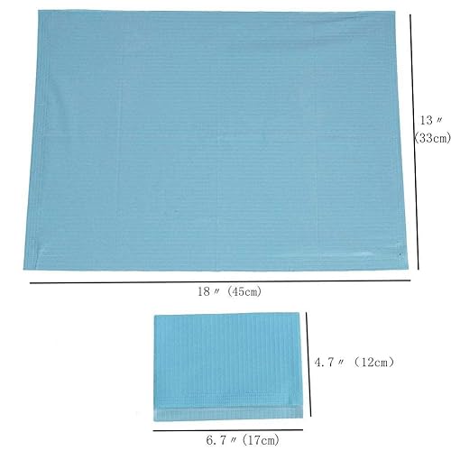 Miniatura 5 de Baberos dentales desechables impermeables 125 baberos para tatuaje impermeables baberos para pacientes cubiertas de mesa para tatuajes azul