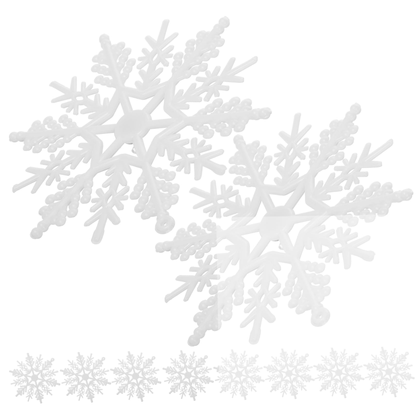 ibasenice Christmas Snowflake Decorations 10-Piece Plastic Snowflakes Indoor Outdoor Decor