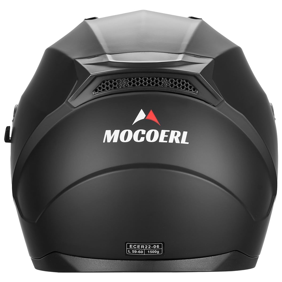 Casco Integrale Moto MOCOERL ECE 22.06 - Nero, Con Visiera Parasole E Ventilazione - Taglie Da S A XXL