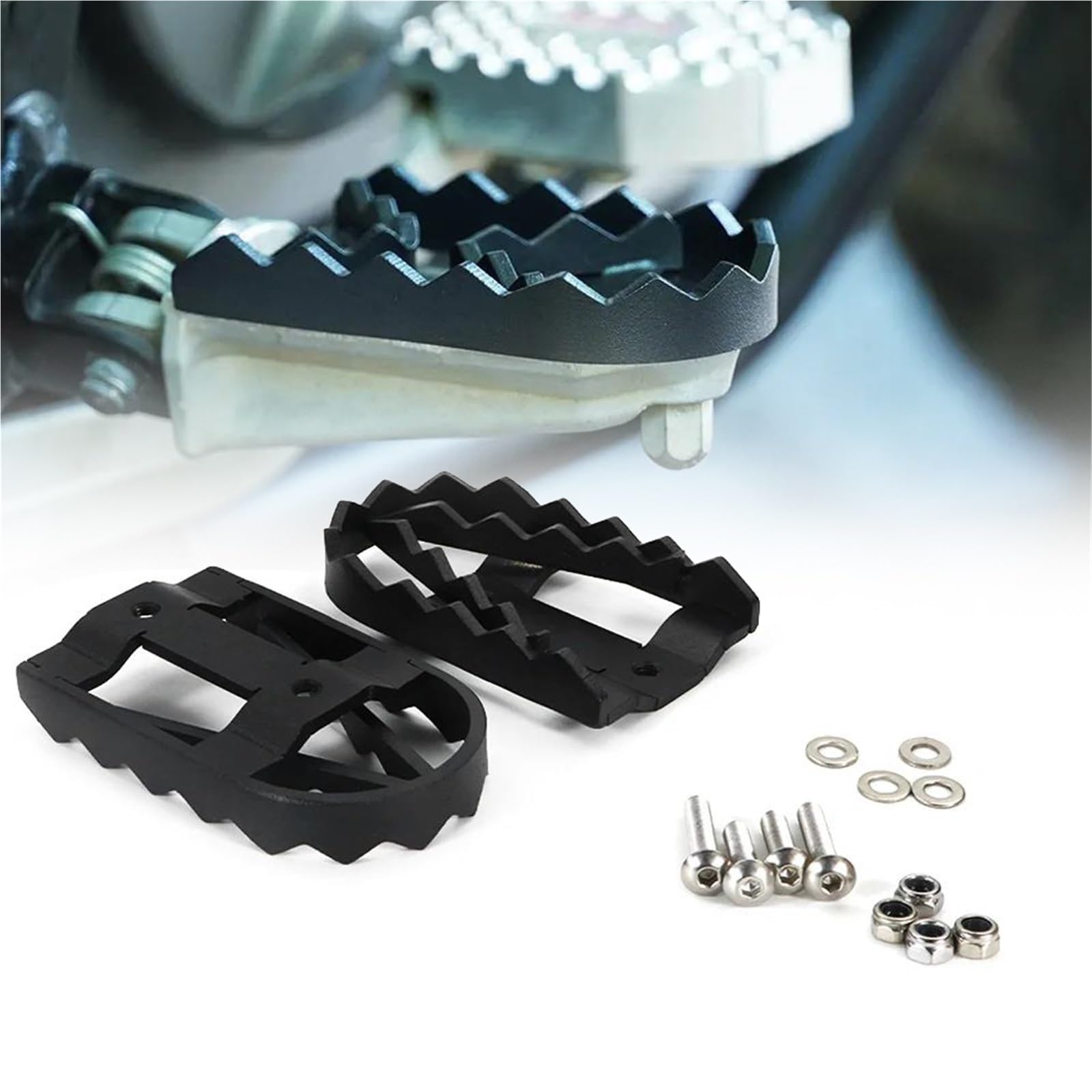 Adaptateur de repose-pieds larges en acier inoxydable pour Suzuki V-Strom 650 et 1000