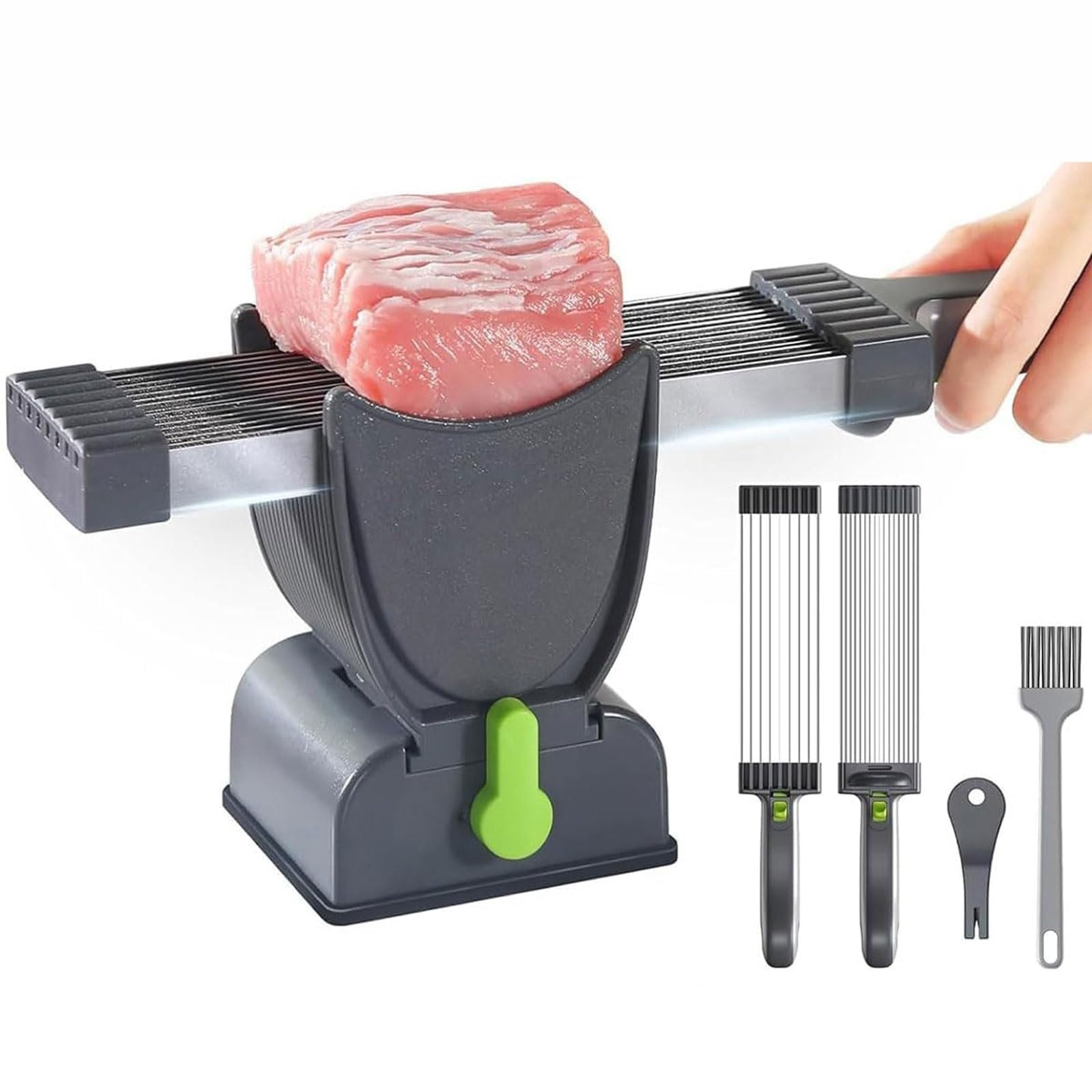 Coupe-viande frais manuel en acier inoxydable réglable 2-4 mm pour cuisine