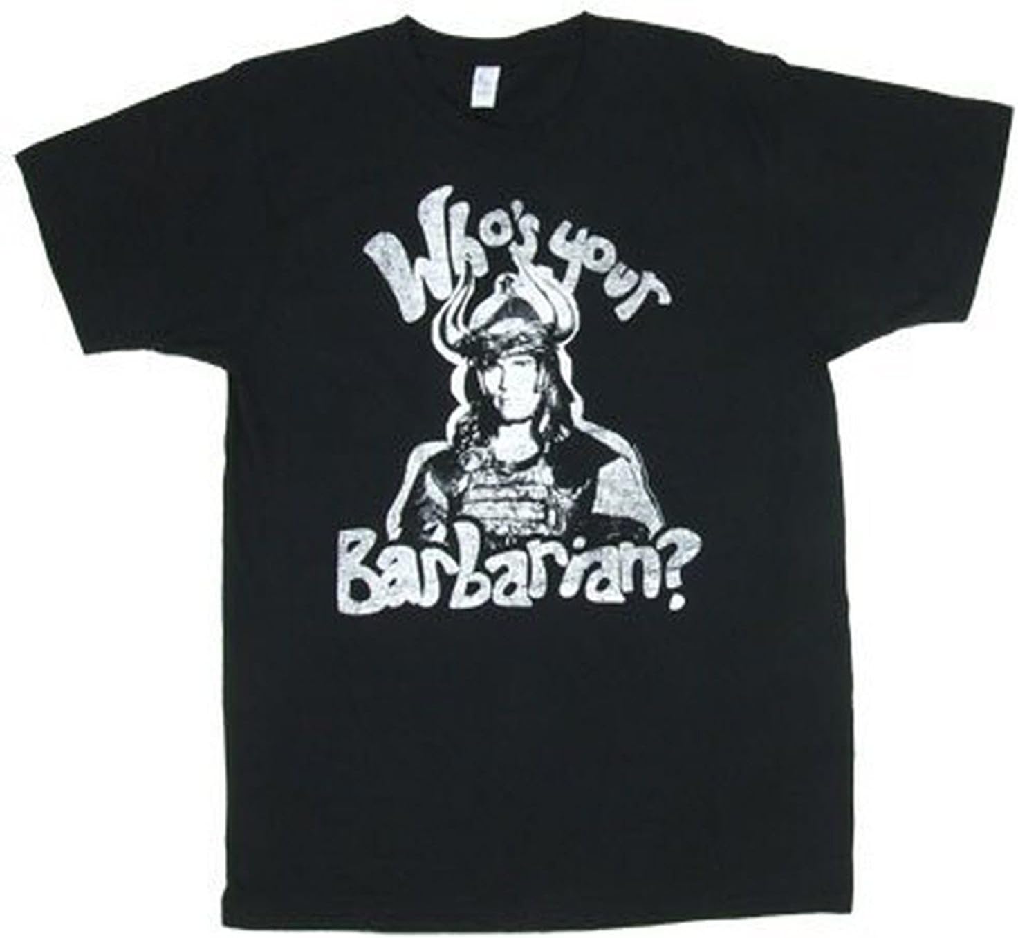 Conan The Barbarian Who's Your Barbarian? Adult Black T-shirt (Adult XX-Large)
