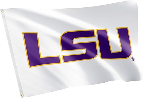 Miniatura 1 de Desert Cactus Bandera de la Universidad Estatal de Louisiana  Bandera de los Tigres LSU de 3 x 5 pies, tela duradera para interiores y exteriores,