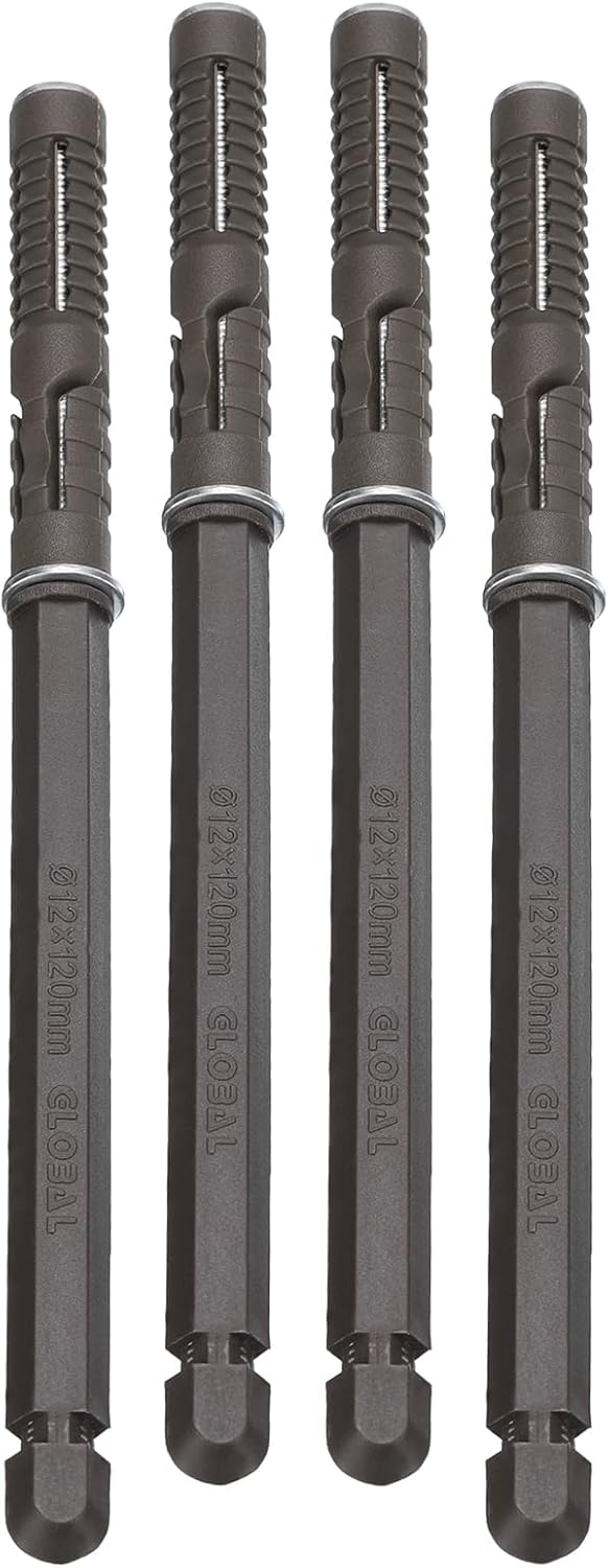 uxcell 8 Pcs Floating Shelf Brackets 9/16" x 6" Invisible Shelf Brackets with Screws for Floating Wood Shelves, Iron (Silver Tone + Brown)