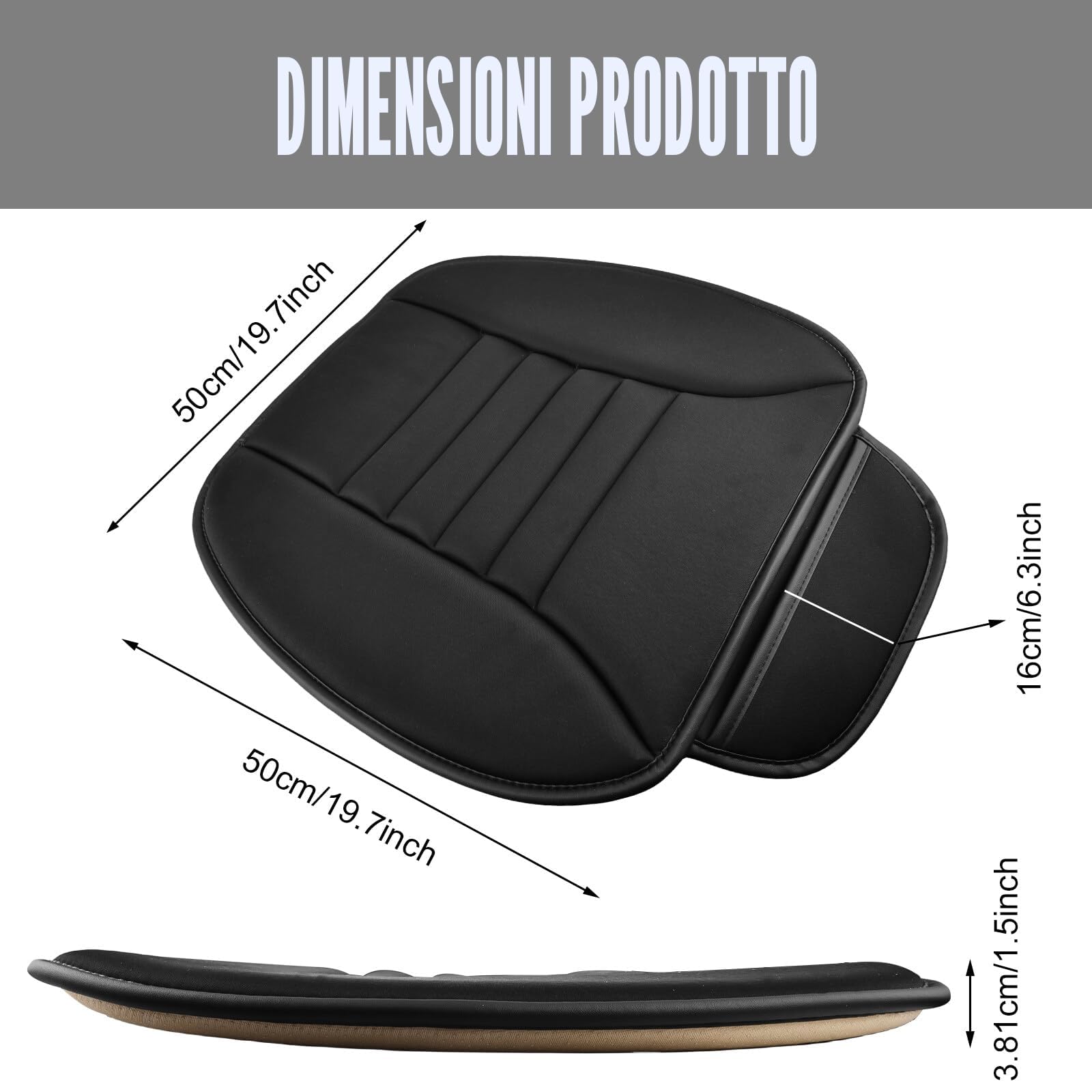 Cuscino per sedile auto anteriori, cuscino per sedile auto in memory foam, cuscino ortopedico per sedile auto, proteggi sedile auto, cuscino ortopedico per sedile auto, sedia da ufficio e tutte le