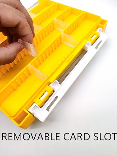 Miniatura 5 de Tgpiao Caja de aparejos de pesca, organizador de cebos de pesca de doble cara, mini caja de aparejos organizadora, estuche de almacenamiento de