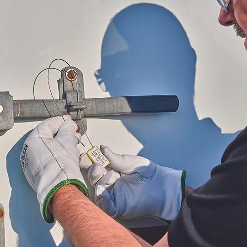 Miniatura 4 de J. J. Keller & Associates, Inc. SAFEGEAR, guantes aislados de piel vacuna, guantes de trabajo de cuero de invierno, resistentes a la abrasión,