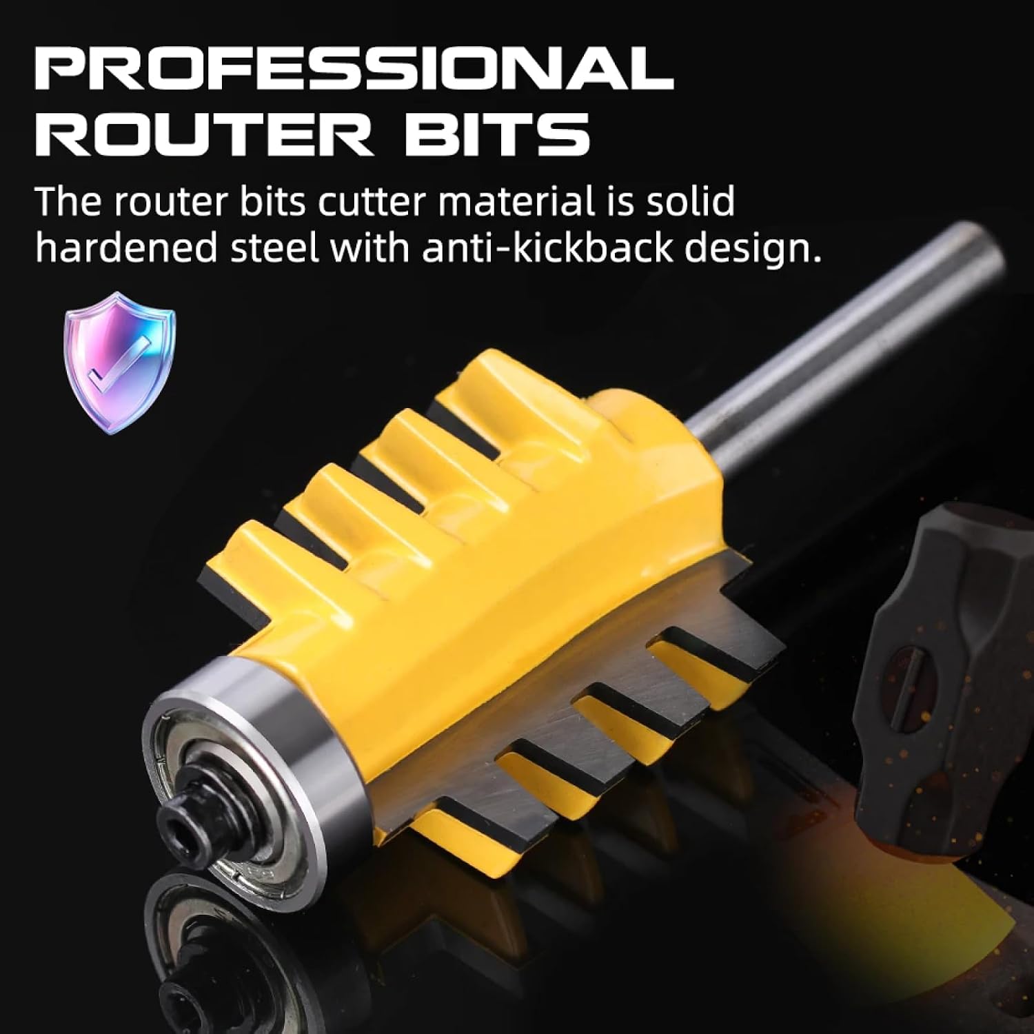 1pc Finger Joint Glue Router Bit Carbide Milling Cutter Cone Tenon Mortaise Tenon Knife Woodwork Cutters Tool,6.35mm Shank