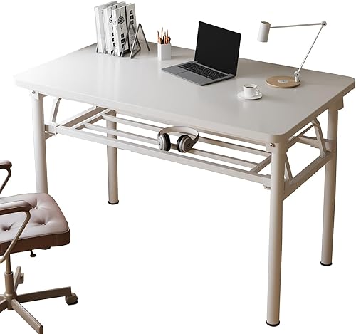 Pequeño escritorio plegable sin montaje, escritorio plegable para computadora de 31.5 pulgadas, mesa plegable pequeña para oficina en casa.