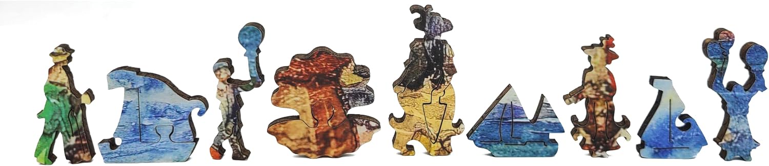 Wooden Puzzle for Adults - Uniquely Shaped Pieces - Made in The USA by FoxSmartBox - 404 Pieces - The Balloon