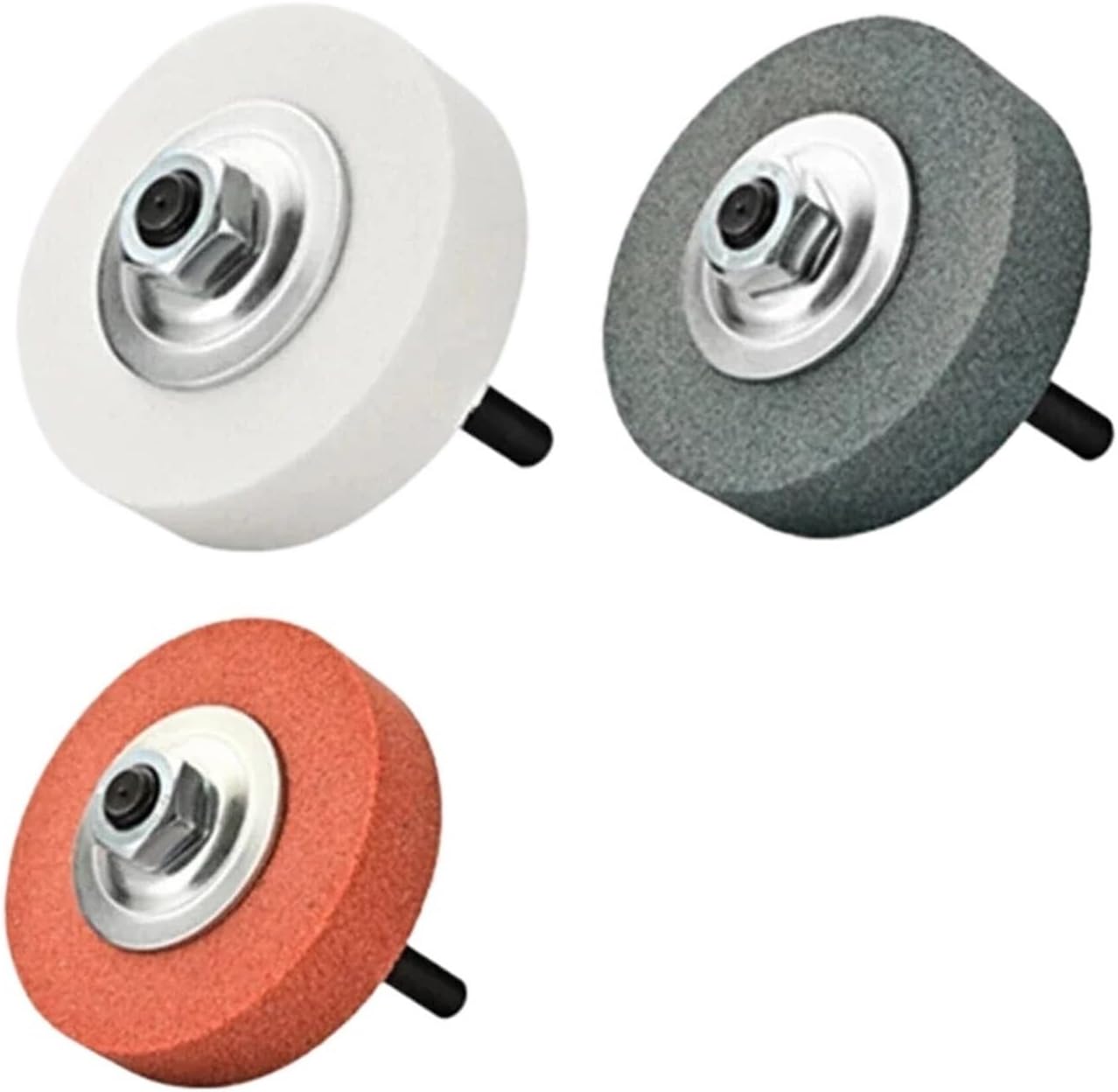 Polishing Wheel 3" Grinding Stone Polishing Wheel 10mm Bore Set For Bench Grinder Metal Working Grinding Cutter(Shank)