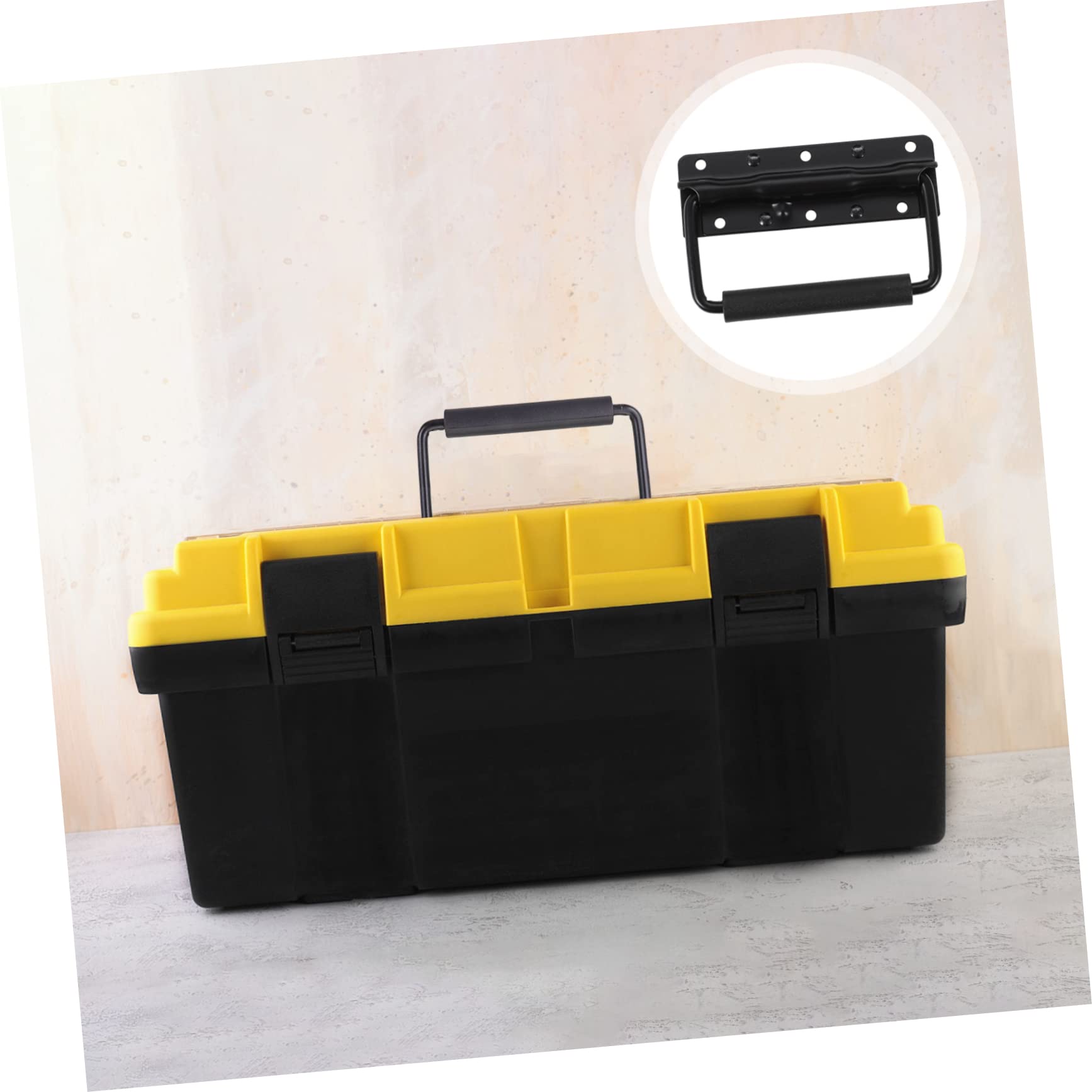 DOITOOL 2pcs Heavy Duty Spring Loaded Handles Ergonomic Replacement Metal Case Handles for Toolboxes Cabinets and Boxes Design for Comfortable Carrying and Easy Installation