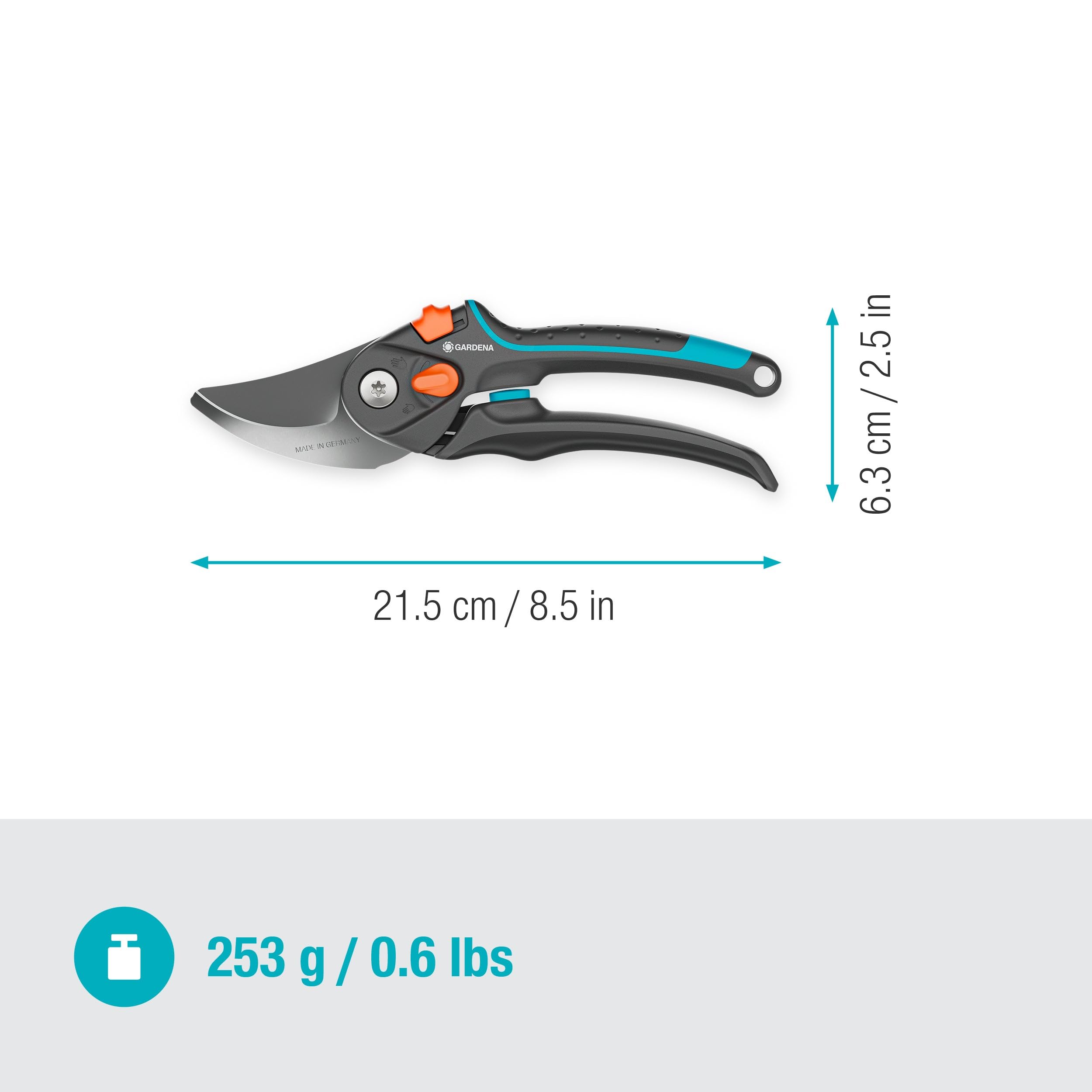 GARDENA PremiumCut Pro Fresh Wood Bypass Secateurs - 24mm Cutting Diameter, Made In Germany - View #11