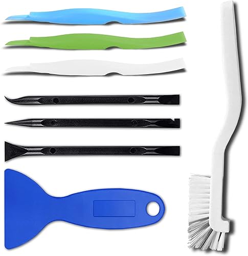 Paquete de 8 raspadores de plástico antiarañazos, herramienta de limpieza de raspador rígido, herramienta de afeitar de plástico, herramienta