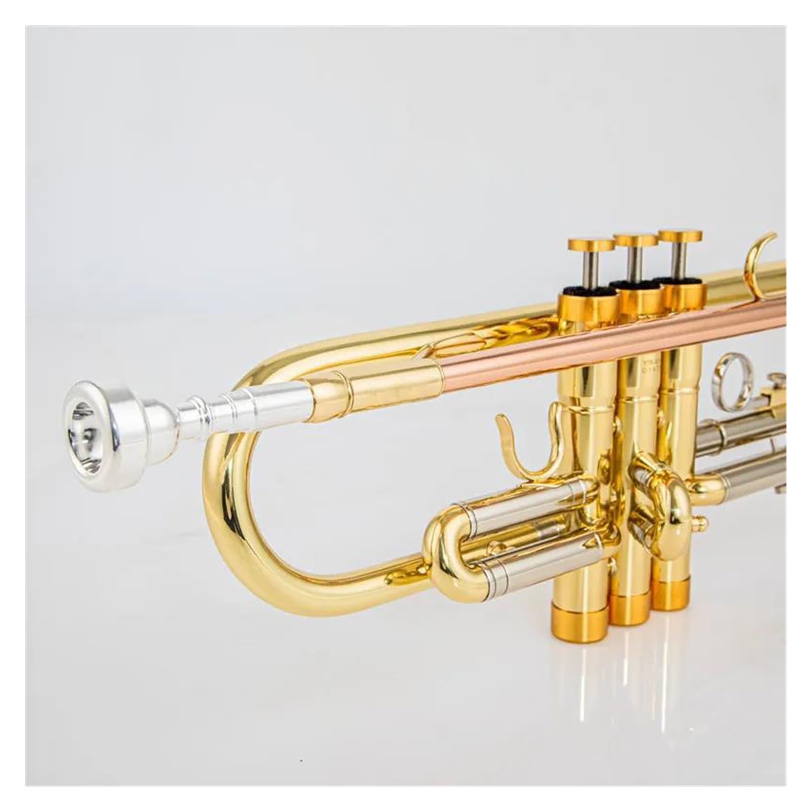 trąbka instrument Bb Trumpet B Płaskie, Mosiężne, Posrebrzane Profesjonalne Instrumenty Muzyczne Na Trąbce Ze Skórzanym Etui