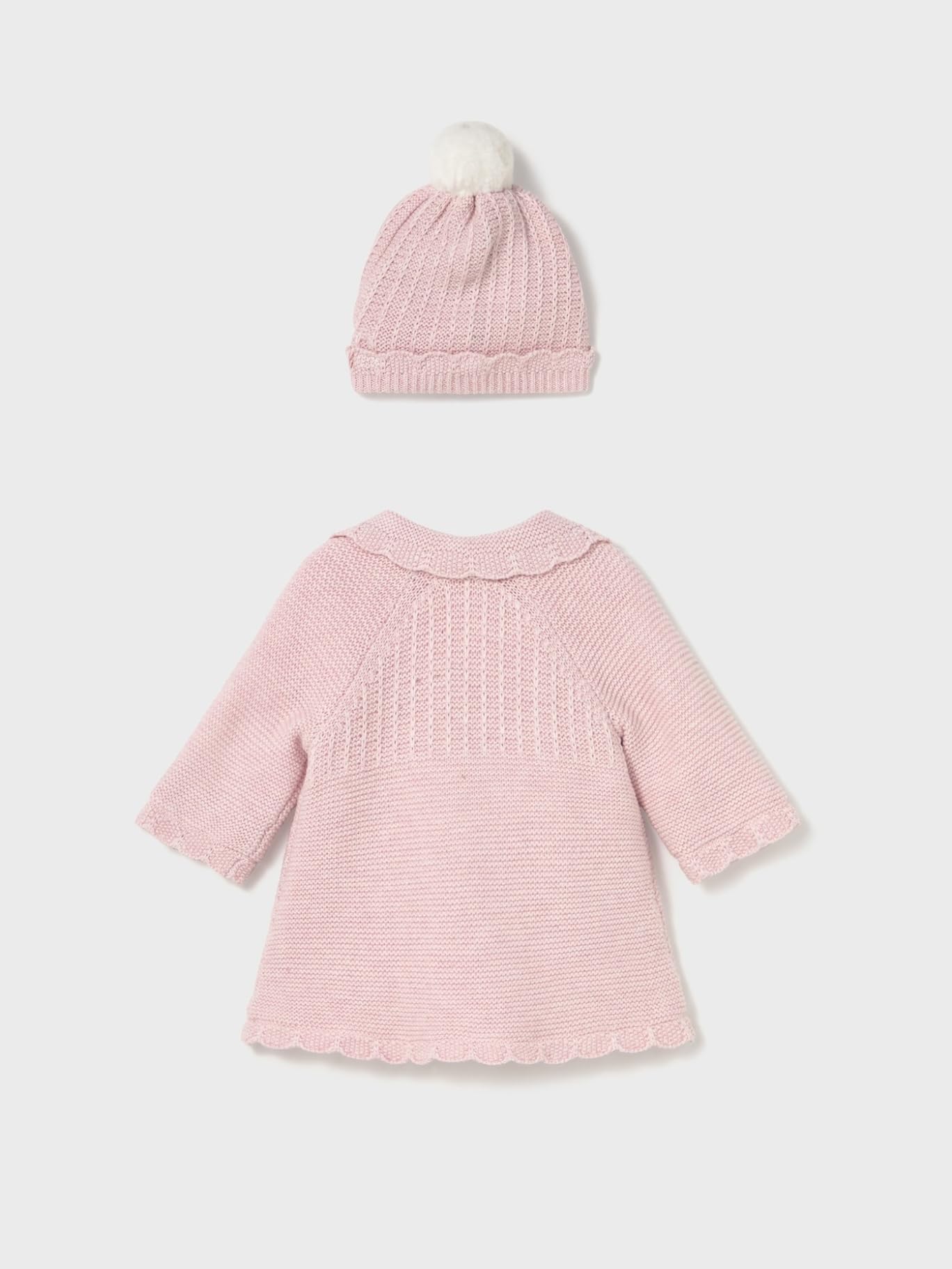 Mayoral Abrigo y Gorro Tricot para bebé niña Cuarzo vig