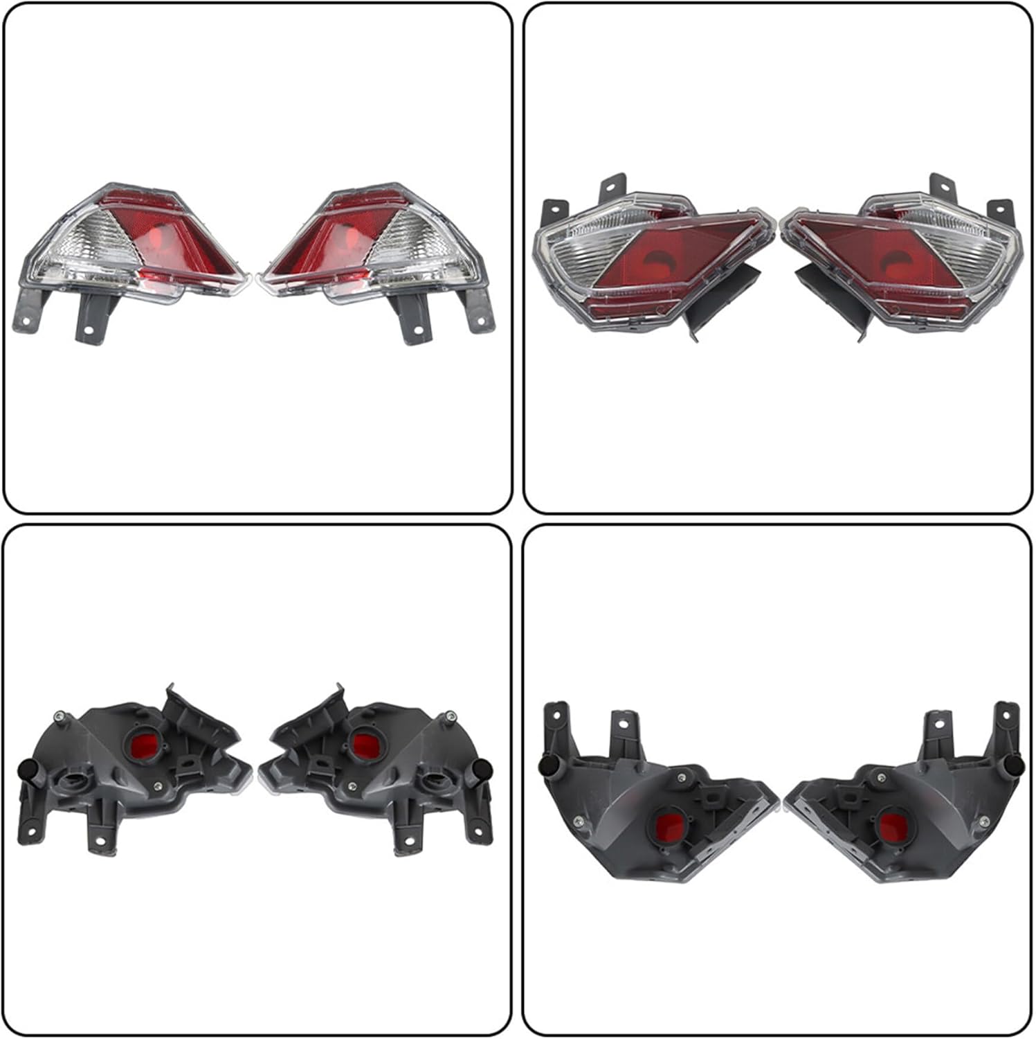 waltyotur Bumper Tail Lights Left and Right Rear Reflector Assembly Replacement for RAV4 2016 2017 2018 Driver and Passenger Lamps Side 814800R040, TO2883107