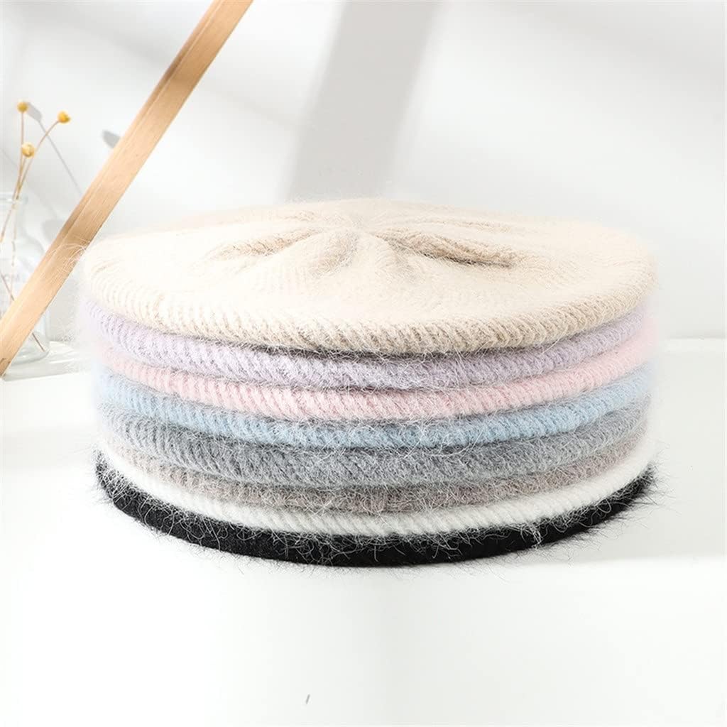 Hats Winter Rabbit Hair Bud Korean Version Big Round Pile Japanese Lazy Fashion Cool Beret Women