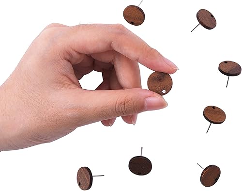 Vista 17 de Airssory 5 pares de aretes ovalados de latón chapado en oro de 18 quilates de 0.689 x 0.512 in para mujer, aretes para hacer joyas