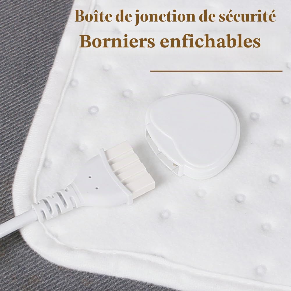 Couverture chauffante Couverture électrique Coussin chauffant 150 * 80cm Coussin de matelas thermique Table de massage Chauffe-corps Chauffe-lit 3 niveaux de chaleur Sous-couverture chaude