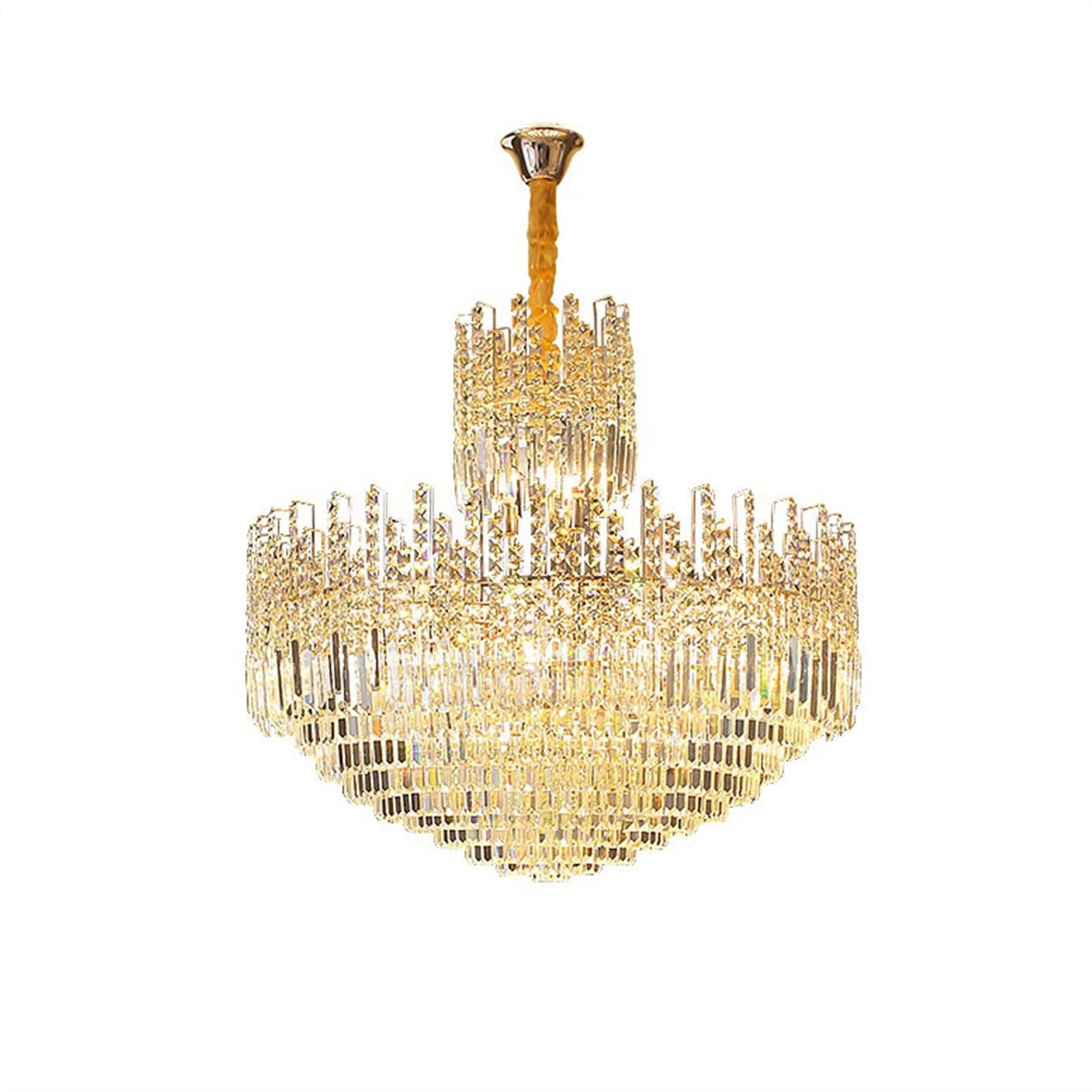 Kp6xlf3gt One Color Hallway Pendant Lights Duplex Building Crystal Chandelier Villa Living Room Light Luxury Modern Large Ceiling Rotating Staircase Lighting Fixtures